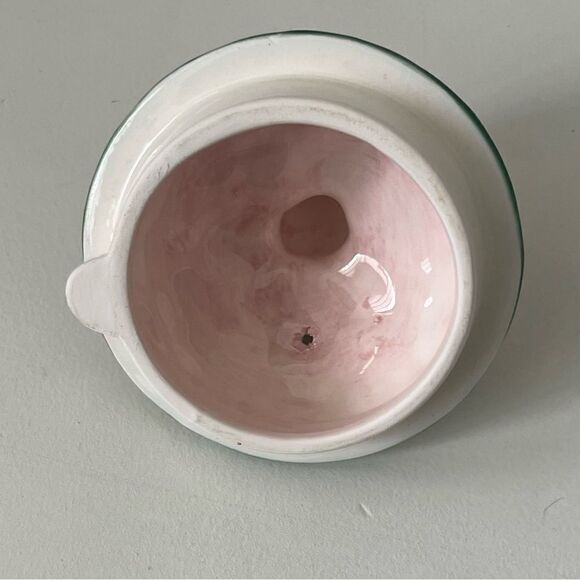 VTG 1985 Haldon Japanese Majolica Ceramic Ribbon Basketweave Teapot 3 Piece Set - Picture 13 of 16